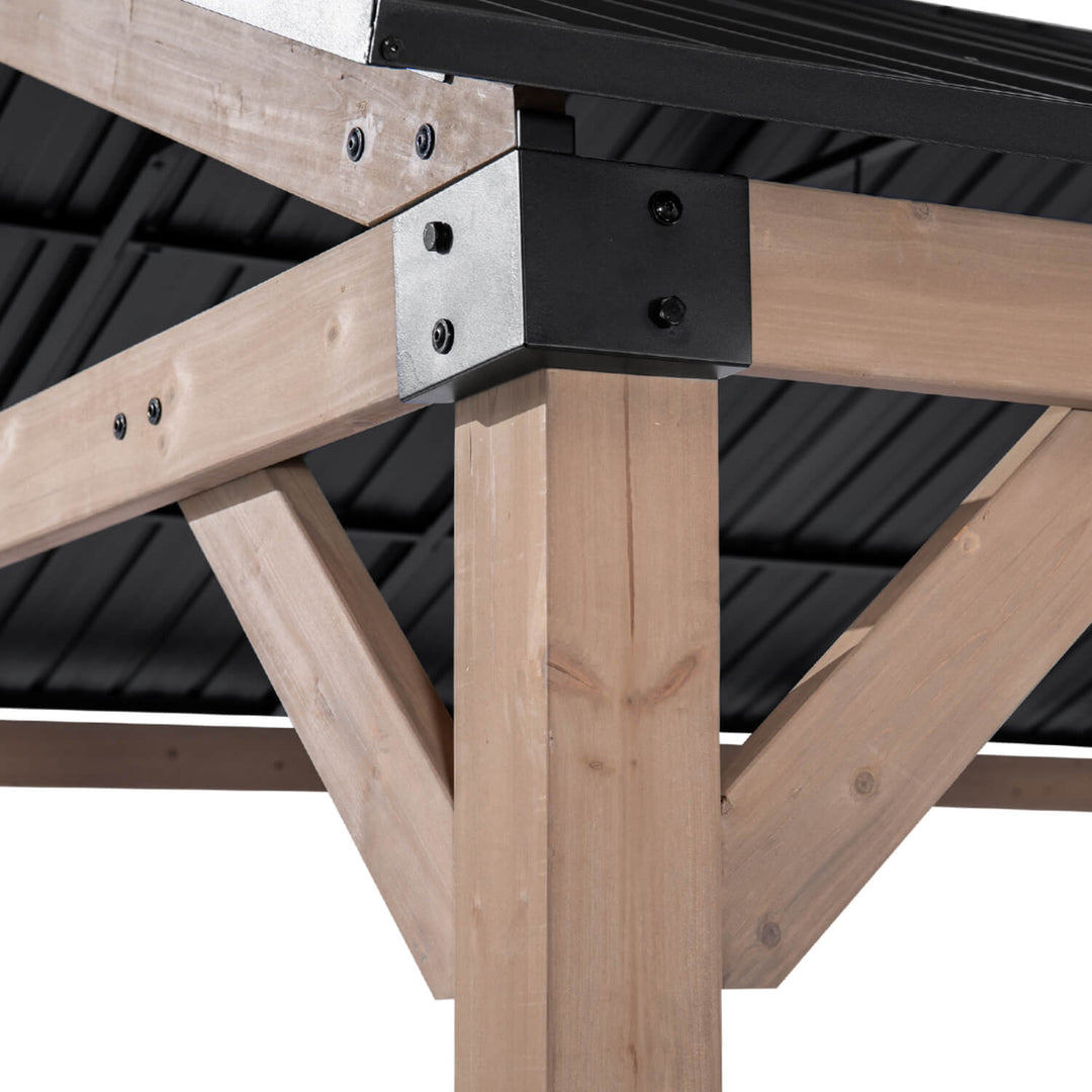 Fremantle 3.6m x 3m Timber & Steel Gable Roof Gazebo by Yardtopia