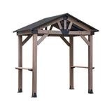 Oslo 2.4m x 1.8m BBQ/Grill Timber & Steel Gable Roof Gazebo by Yardtopia