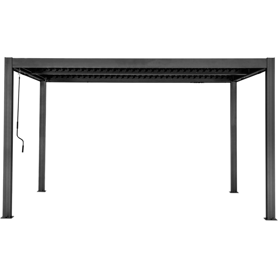 Elmont 3m x 4m Aluminium Adjustable Louvre Pergola by Yardtopia