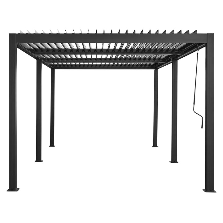 Elmont 3m x 5m Aluminium Adjustable Louvre Pergola by Yardtopia