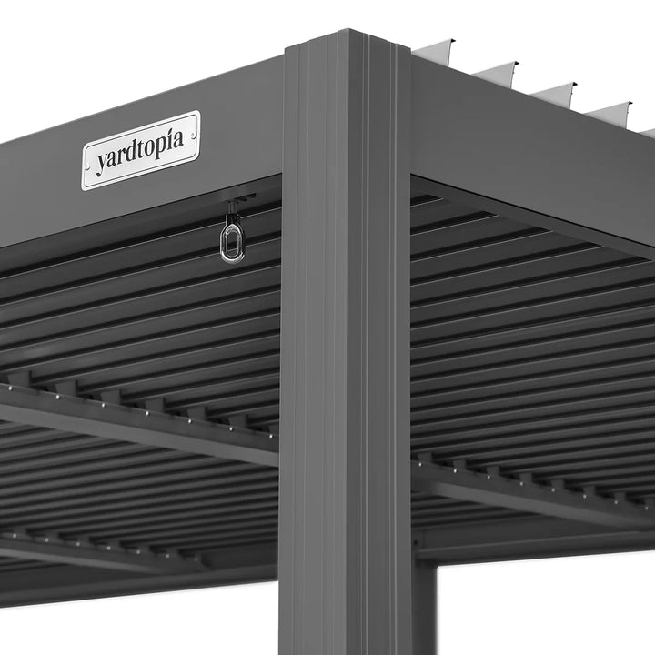 Elmont 3m x 5m Aluminium Adjustable Louvre Pergola by Yardtopia