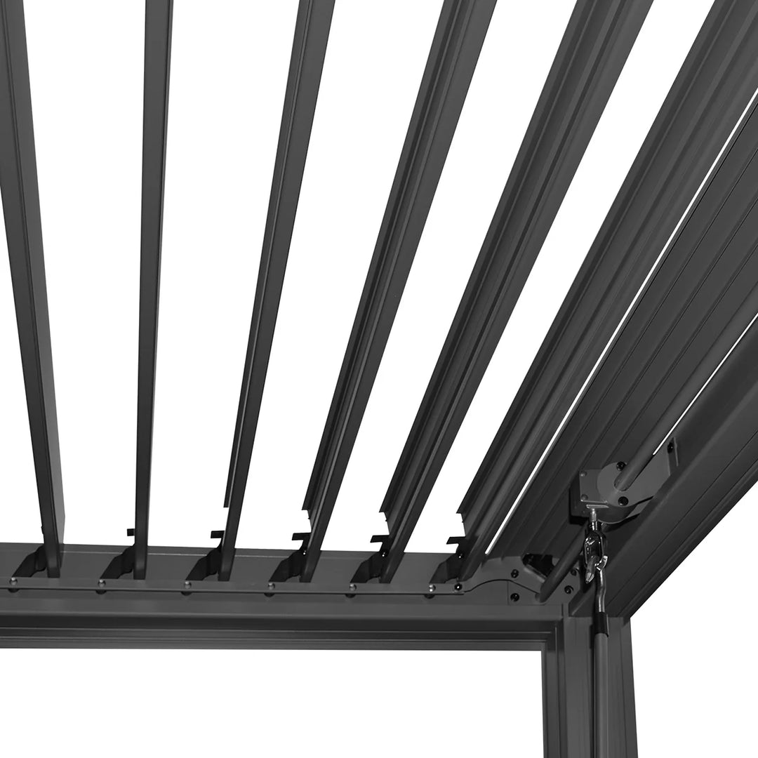Elmont 3m x 5m Aluminium Adjustable Louvre Pergola by Yardtopia