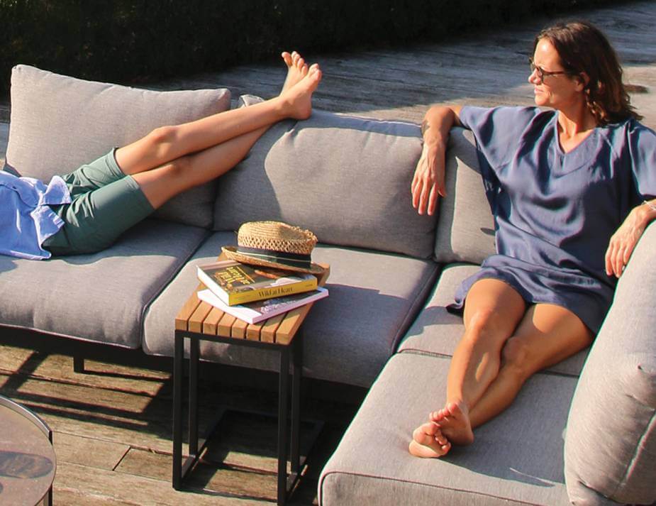 Cube Outdoor Side Table (Avail in Charcoal & White Frame)