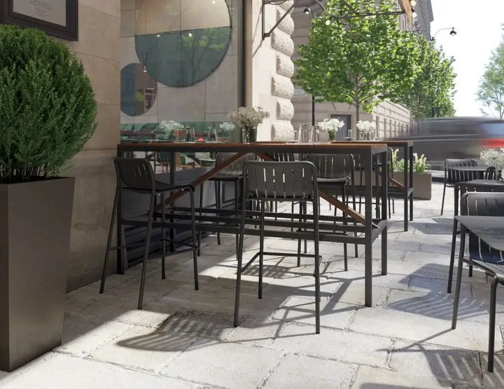 Cape Outdoor High Bar Table - Spotted Gum (Custom Made)