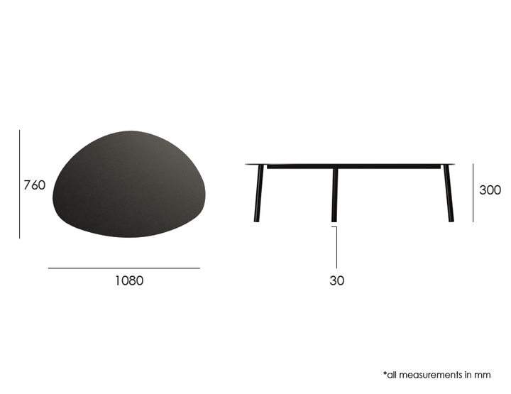 Cetara Coffee Table ((Avail with Black, Charcoal or White)