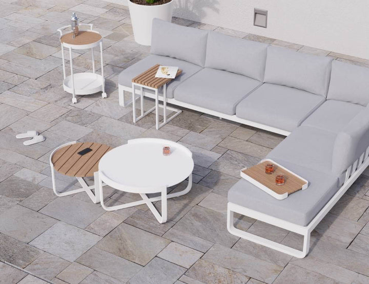 Fino Config E: Outdoor Modular Sofa (Avail in Matt Charcoal & Matt White Frame)