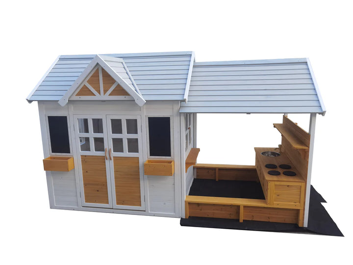 Kidzshack Country Shack Cubby House (with Mud Kitchen Option)