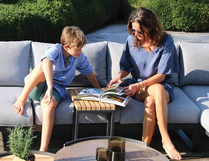 Cube Outdoor Side Table (Avail in Charcoal & White Frame)