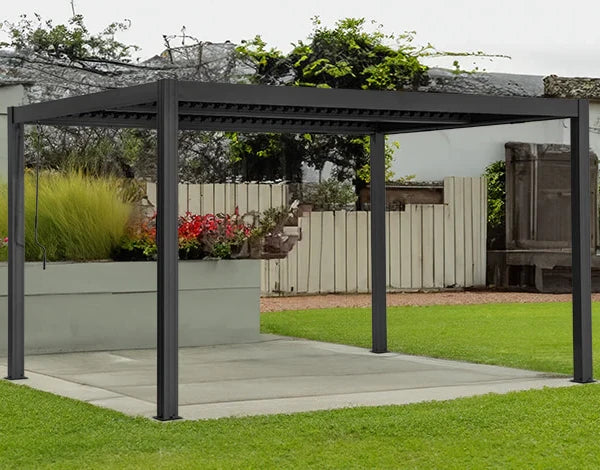 Elmont 3m x 4m Aluminium Adjustable Louvre Pergola by Yardtopia
