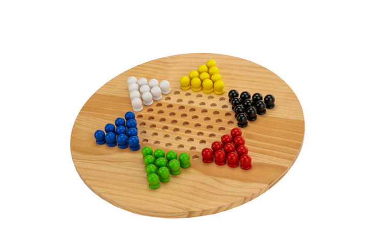 Wooden Giant Chinese Checkers  & Solitare Game 60cm Diameter