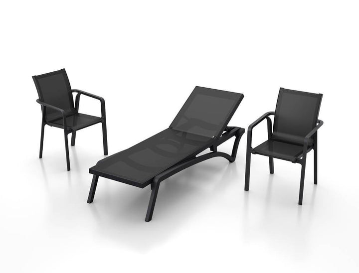 Pacific Sunlounger/Ocean Side Table 3 Pc Package