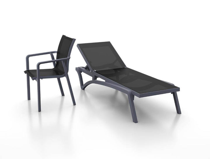Pacific Sunlounger/Ocean Side Table 3 Pc Package
