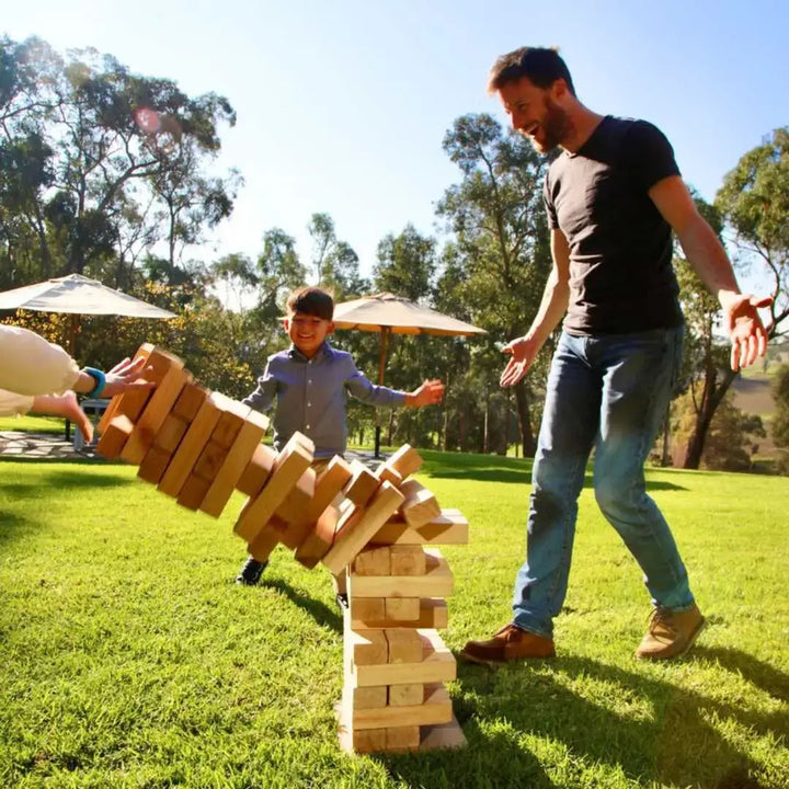 54 Piece Outdoor Giant Jenjo Wooden Block Game 81cm