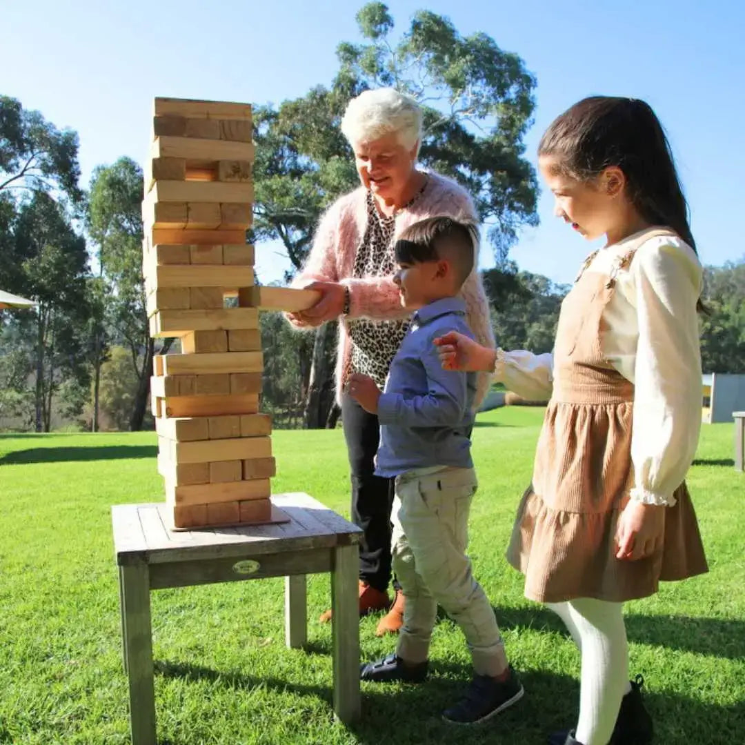 54 Piece Outdoor Giant Jenjo Wooden Block Game 81cm