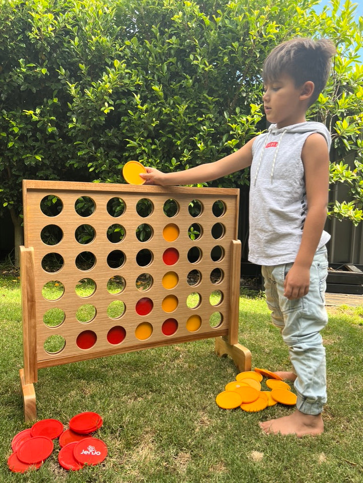 Mega Plywood Connect Four In A Row Game Set 69x79cm