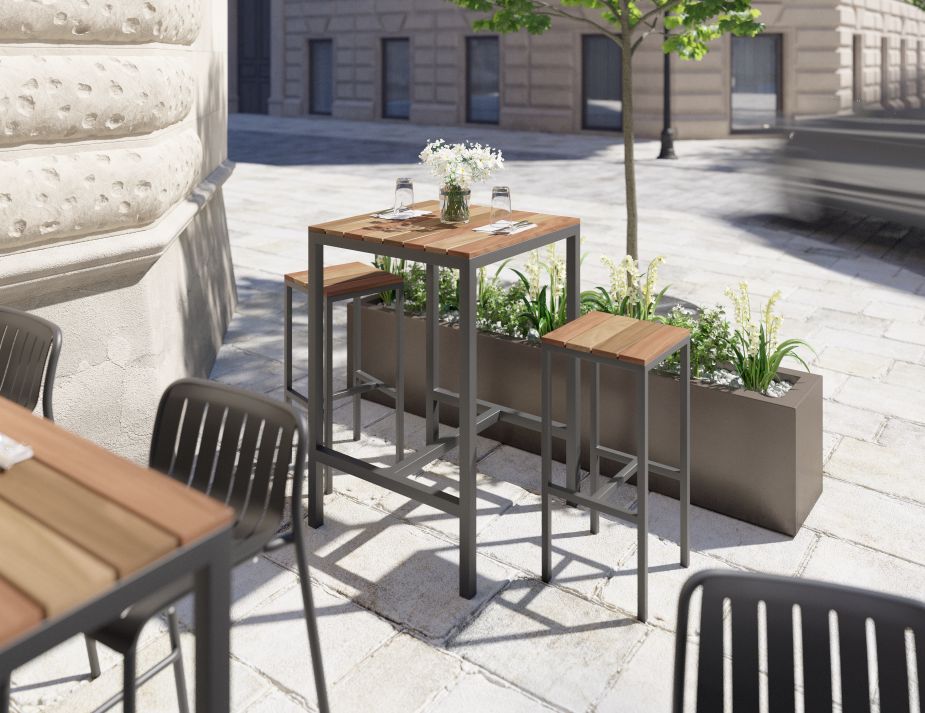 Kyenne Outdoor Bar Stool - Spotted Gum (Custom Made)