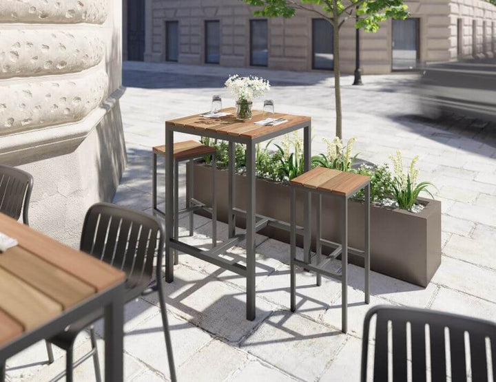 Kyenne Outdoor High Bar Table - Spotted Gum (Custom Made)