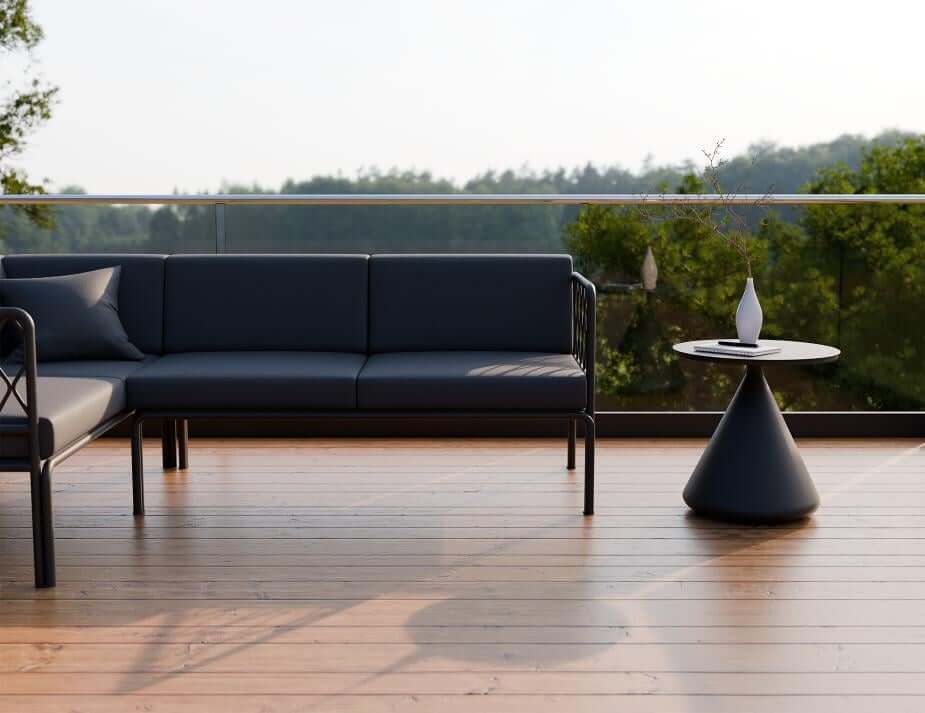 Kora Outdoor Side Table (Available in Charcoal, Eucalyptus Green & Latte)