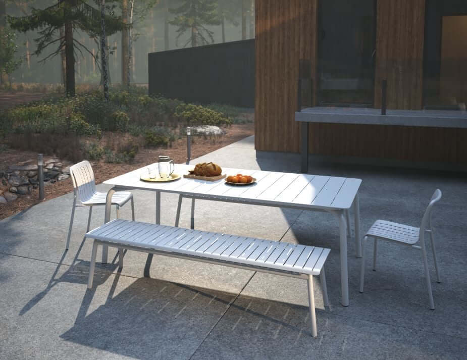 Roku Outdoor Bench (Available in Charcoal, Eucalyptus Green, Latte & White | 120cm & 190cm)