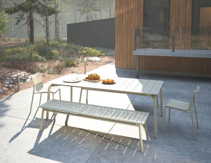 Roku Outdoor Bench (Available in Charcoal, Eucalyptus Green, Latte & White | 120cm & 190cm)