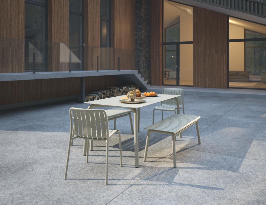 Roku Outdoor Bench (Available in Charcoal, Eucalyptus Green, Latte & White | 120cm & 190cm)