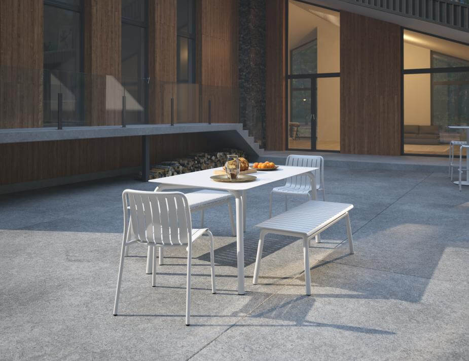 Roku Outdoor Bench (Available in Charcoal, Eucalyptus Green, Latte & White | 120cm & 190cm)