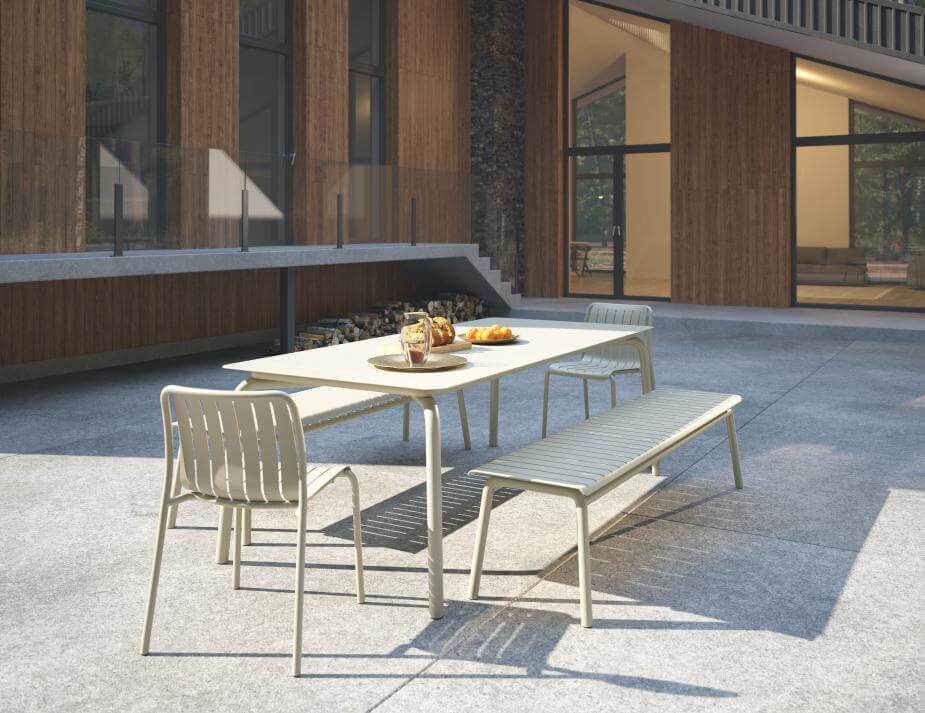 Roku Outdoor Bench (Available in Charcoal, Eucalyptus Green, Latte & White | 120cm & 190cm)
