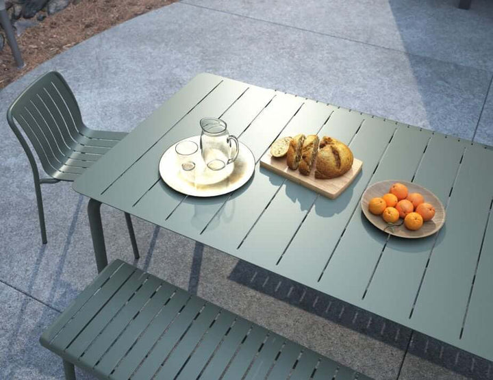 Roku Outdoor Bench (Available in Charcoal, Eucalyptus Green, Latte & White | 120cm & 190cm)