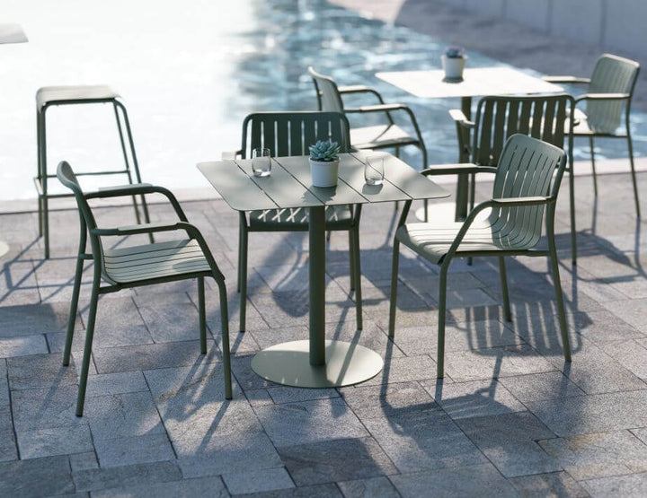 Roku Outdoor Armchair - No Cushion (Avail in Eucalyptus Green, White & Charcoal)
