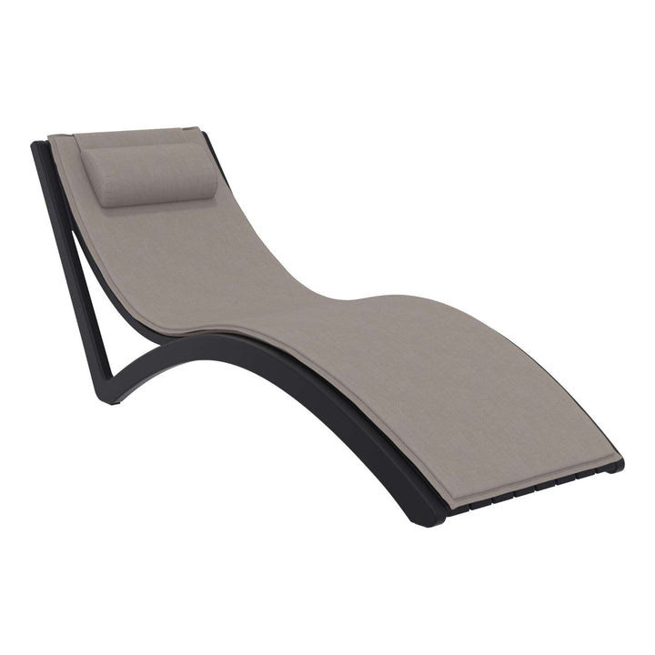 Siesta Slim Sun Lounger (Available in Black, White, Anthracite & Taupe - with / without cushion)