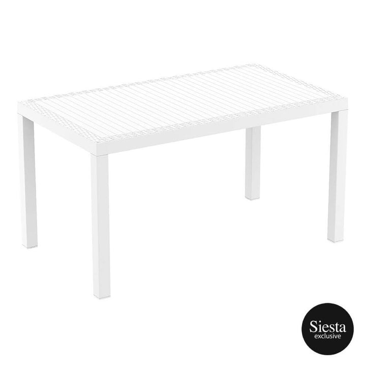 Orlando 140 Table Florida Chair 4 Seat Package - White