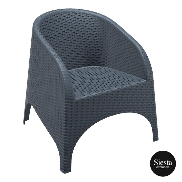 Aruba Tub Chair/Tequila Lounge Table 3 Seat Package