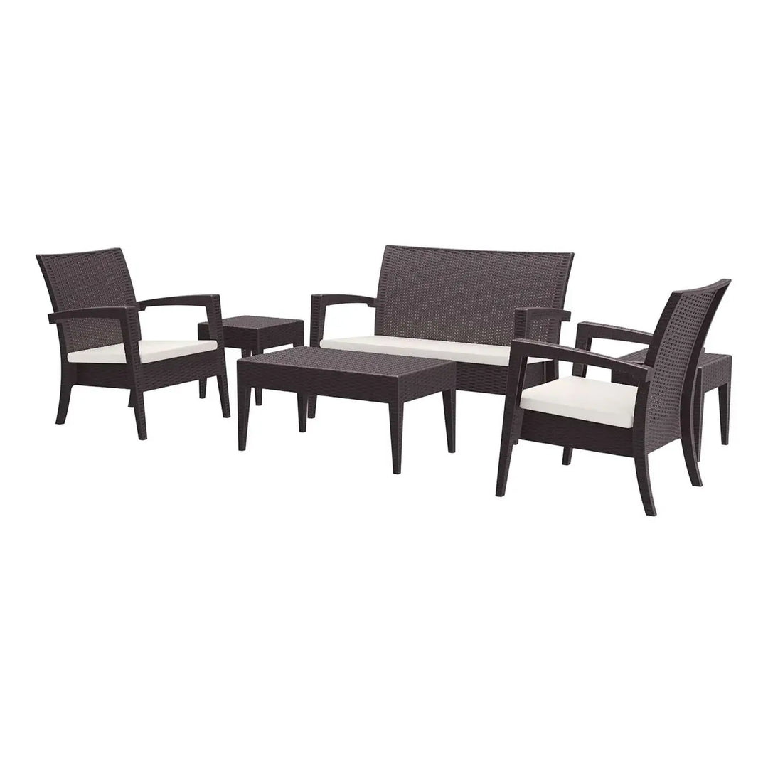 Siesta 6 Piece Miami (Tequila) Lounge Sofa Set (Available in White, Chocolate & Anthracite)