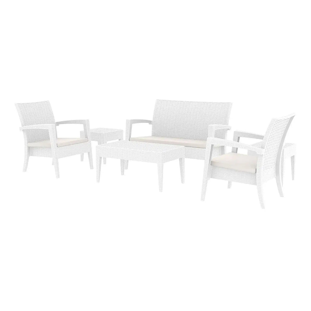 Siesta 6 Piece Miami (Tequila) Lounge Sofa Set (Available in White, Chocolate & Anthracite)