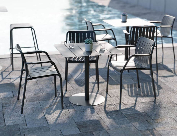Roku Outdoor Armchair - No Cushion (Avail in Eucalyptus Green, White & Charcoal)