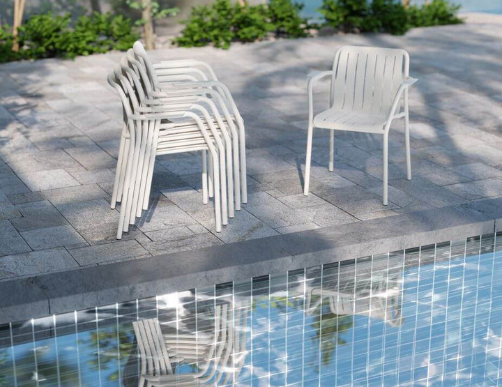 Roku Outdoor Armchair - No Cushion (Avail in Eucalyptus Green, White & Charcoal)