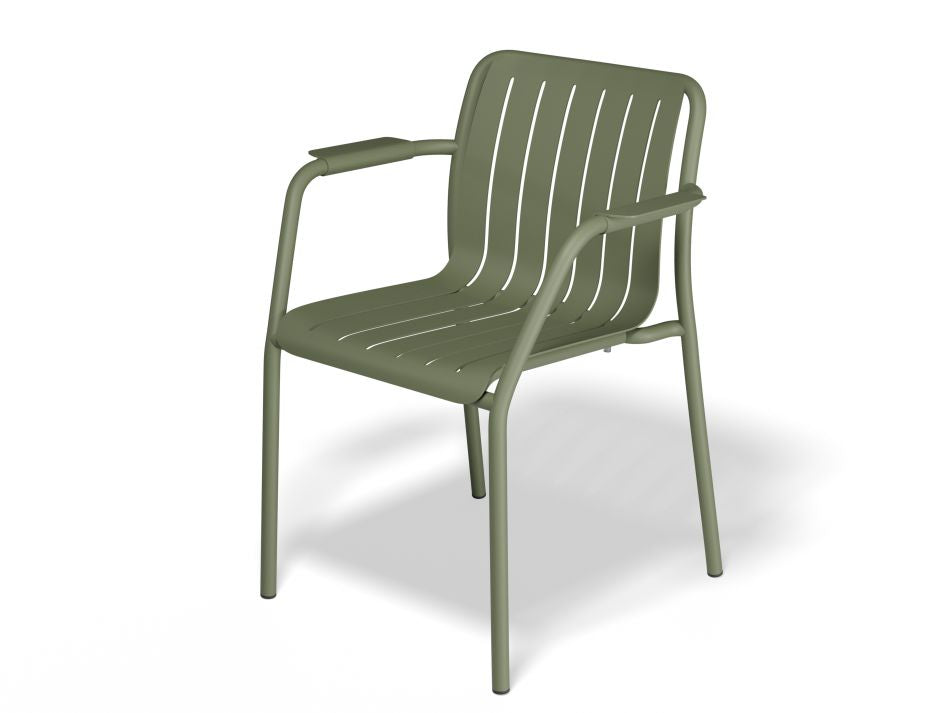 Level Roku Outdoor Armchair - No Cushion (Avail in Eucalyptus Green, White & Charcoal)