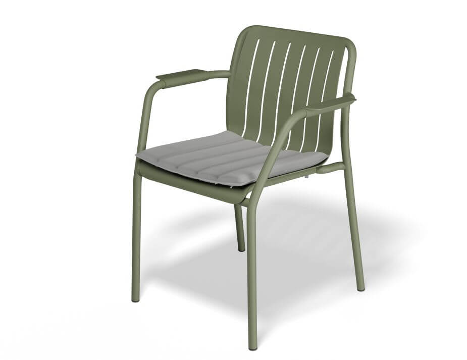Roku Outdoor Armchair - No Cushion (Avail in Eucalyptus Green, White & Charcoal)