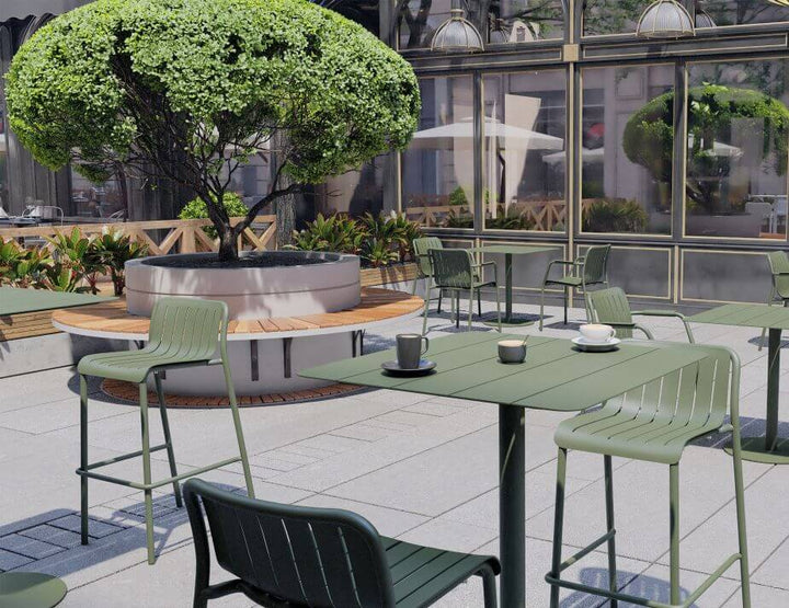 Roku High Bar Table Outdoor (Avail in Eucalyptus Green, White & Charcoal)