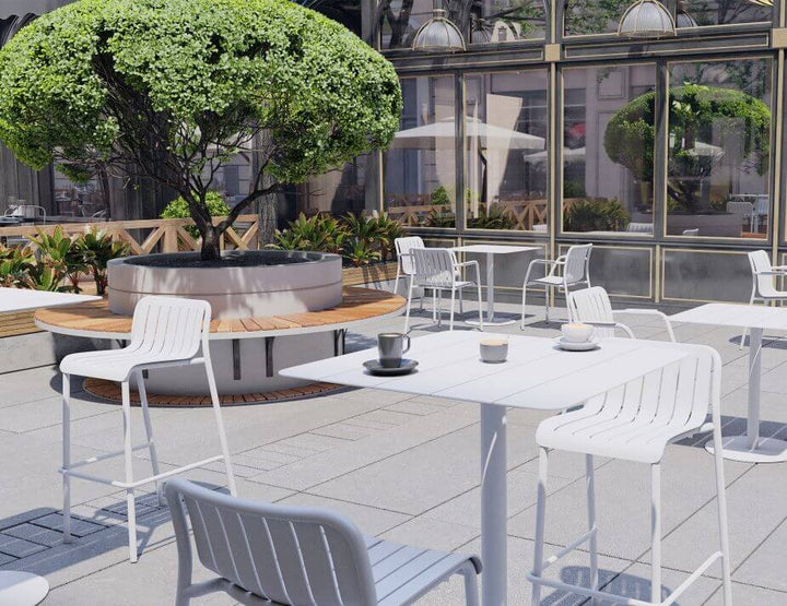 Roku High Bar Table Outdoor (Avail in Eucalyptus Green, White & Charcoal)