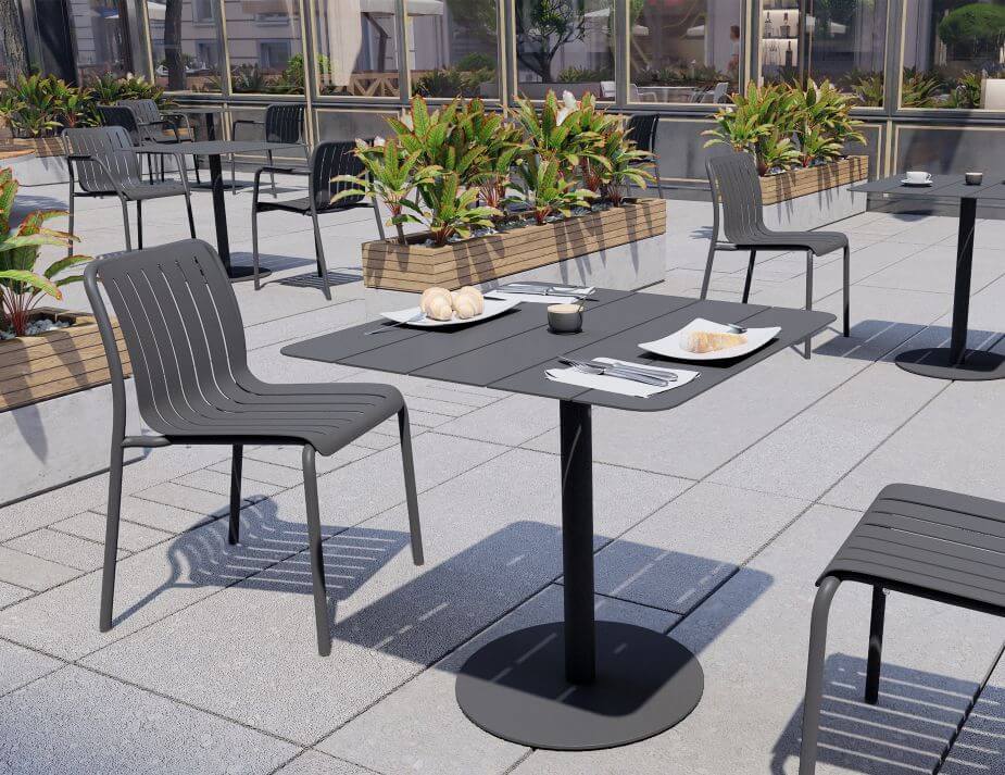 Roku Outdoor Dining Chair - No Cushion (Avail in Eucalyptus Green, White & Charcoal)
