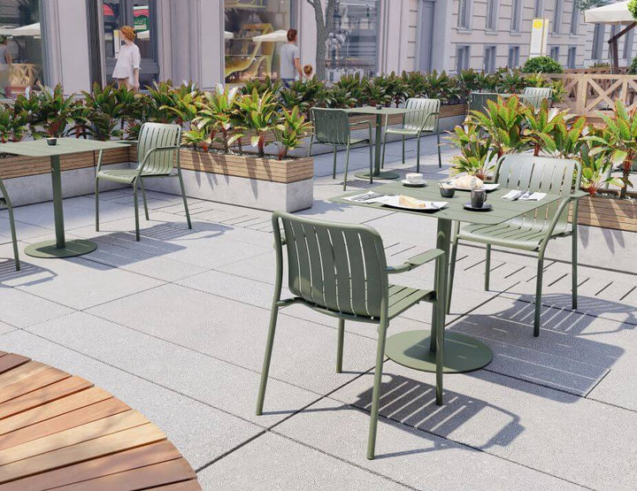 Roku Outdoor Armchair - No Cushion (Avail in Eucalyptus Green, White & Charcoal)