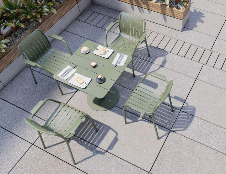 Roku Outdoor Armchair - No Cushion (Avail in Eucalyptus Green, White & Charcoal)