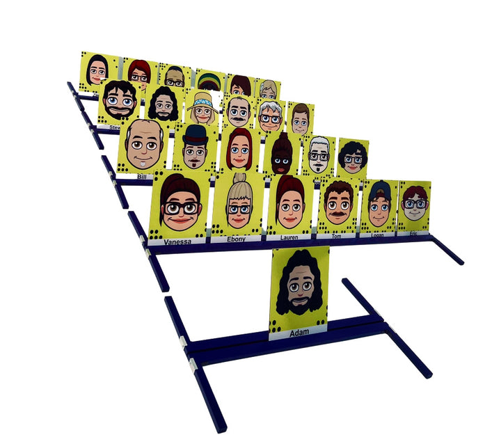 Wooden Mega Who 10 Frames & 72 Face Cards