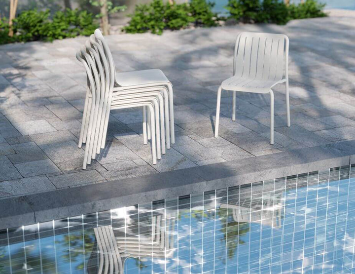 Roku Outdoor Dining Chair - No Cushion (Avail in Eucalyptus Green, White & Charcoal)