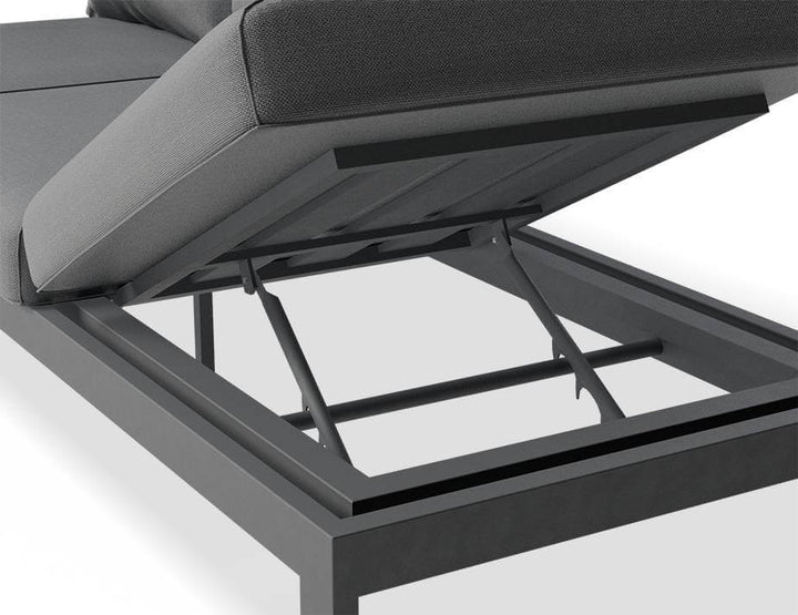 Fino Config D: Outdoor Modular Sofa (Avail in Matt Charcoal & Matt White Frame)
