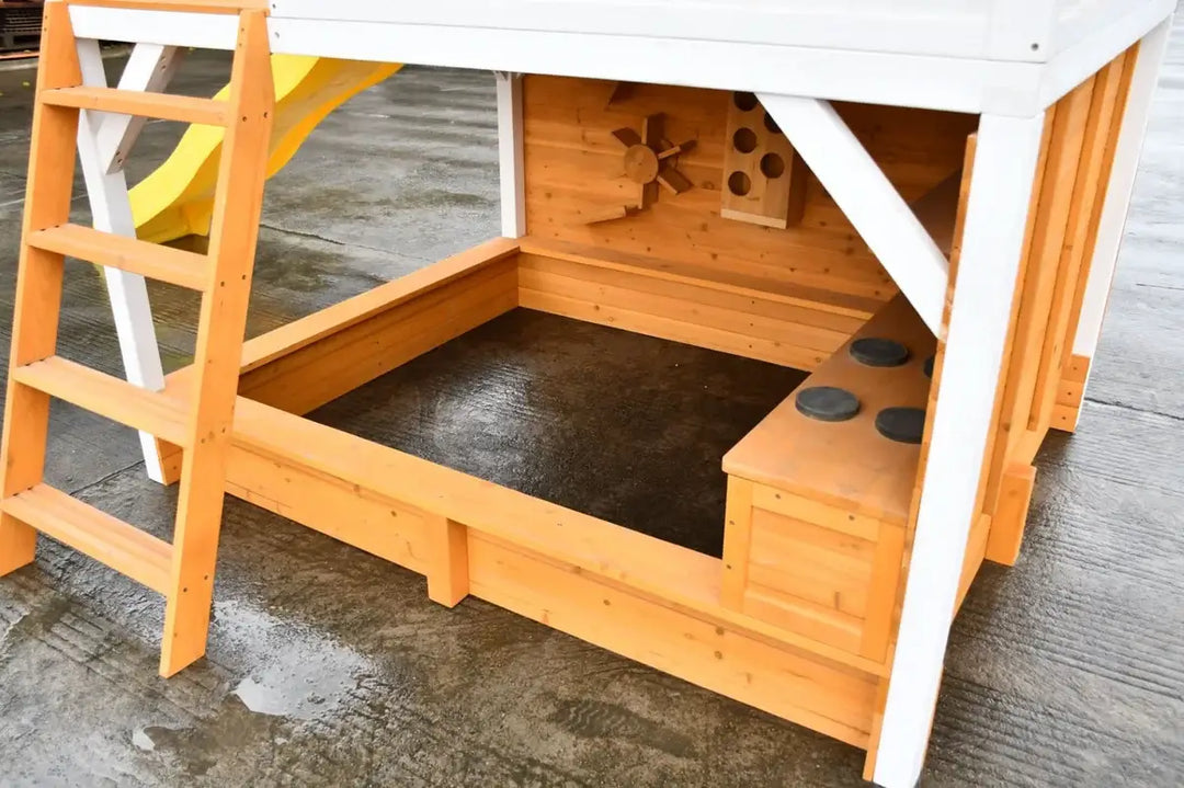 Kidzshack Inspiration Cubby House with Mud Kitchen & Activity Zone