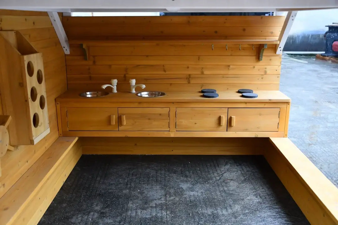 Kidzshack Inspiration Cubby House with Mud Kitchen & Activity Zone