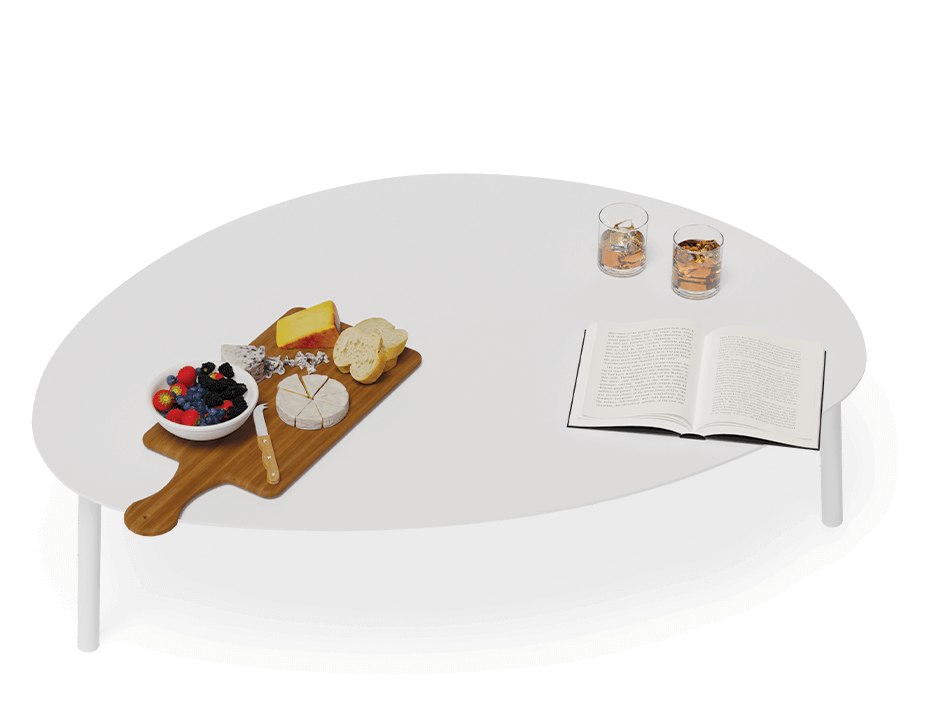 Cetara Coffee Table ((Avail with Black, Charcoal or White)