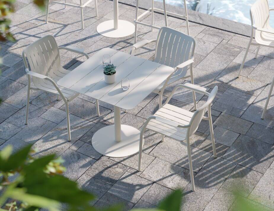 Roku Outdoor Armchair - No Cushion (Avail in Eucalyptus Green, White & Charcoal)